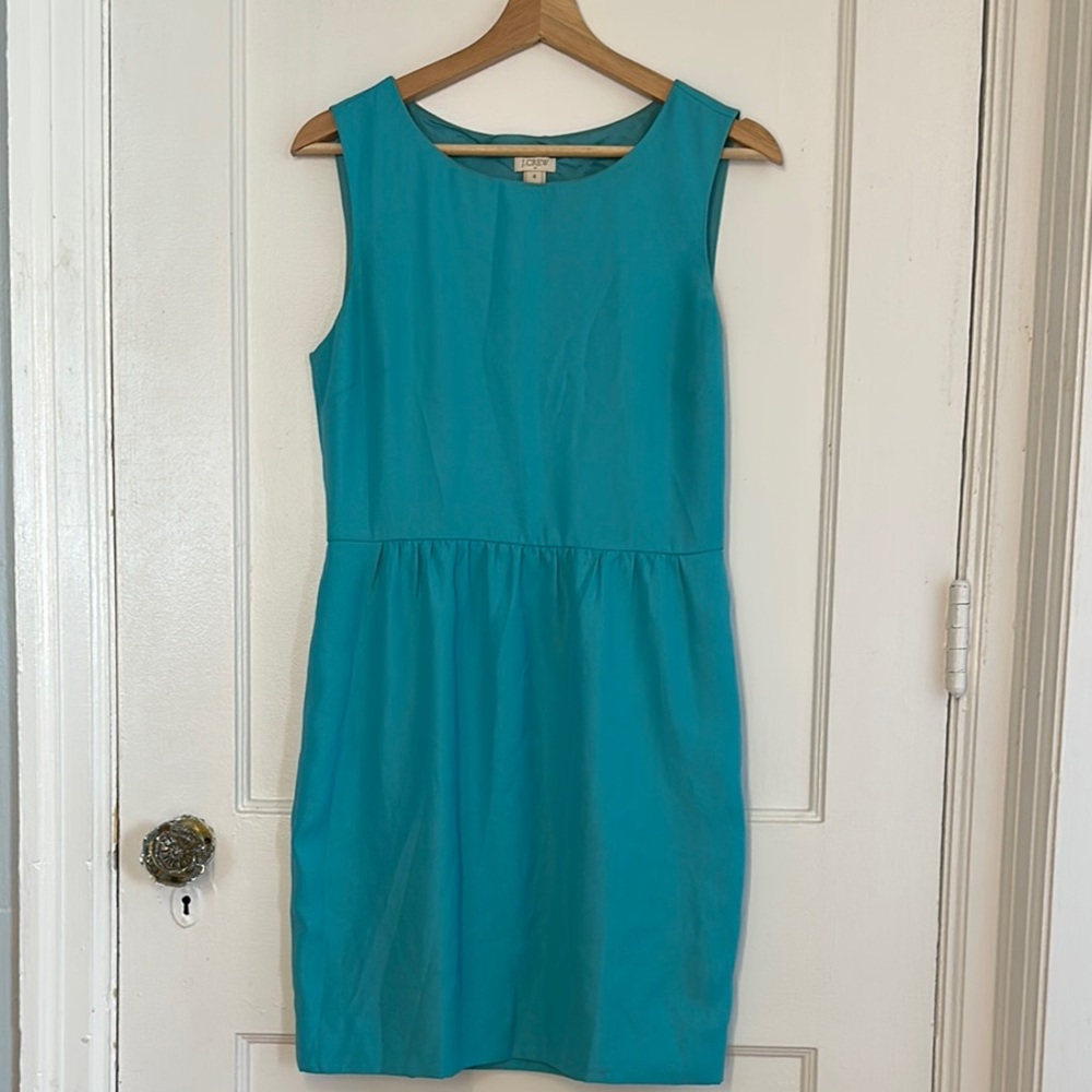 JCrew Teal Sleeveless Dress